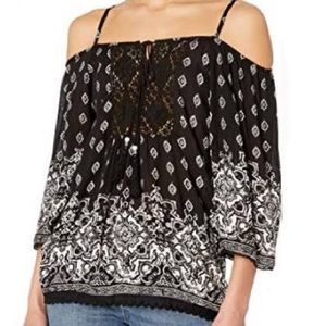angie hippie b/w tunic